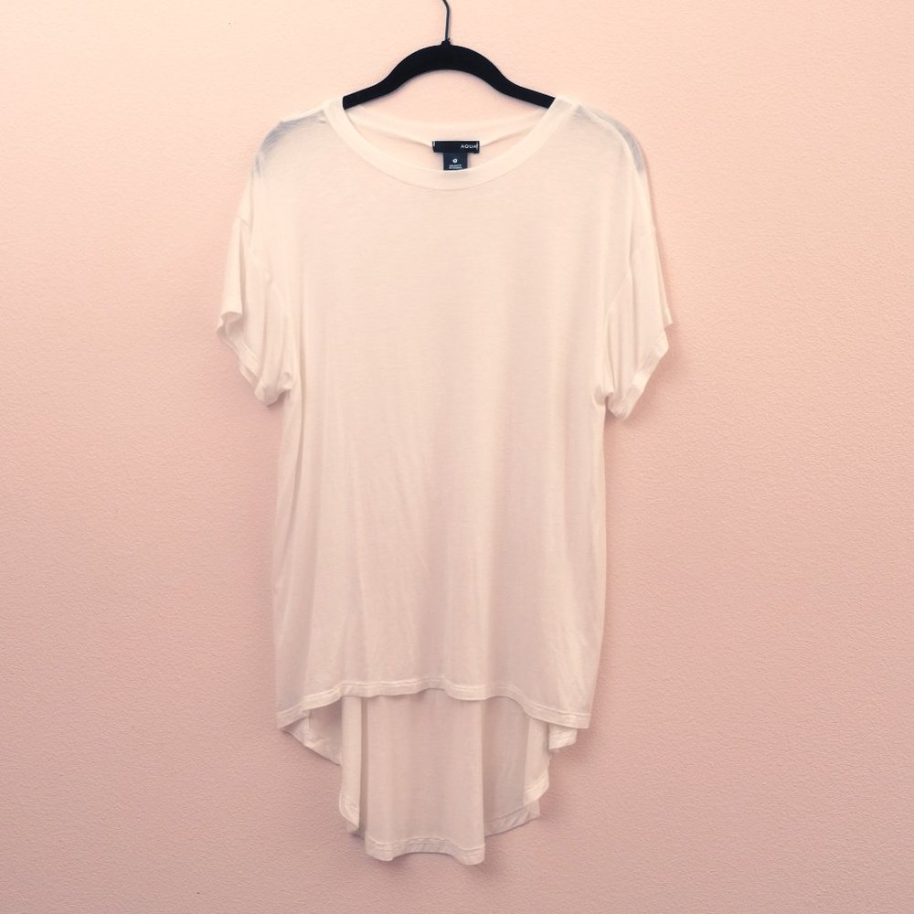 Aqua white t-shirt